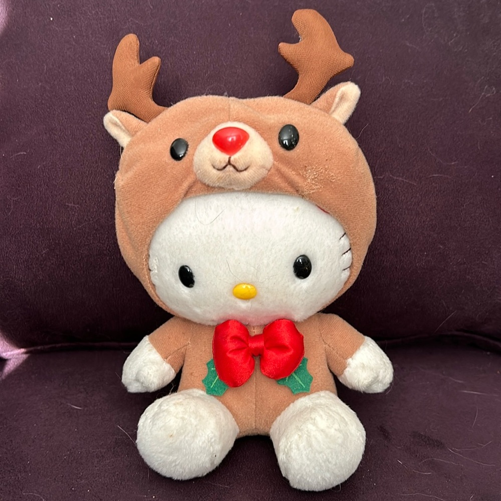 Hello Kitty plush 6" - reindeer costume